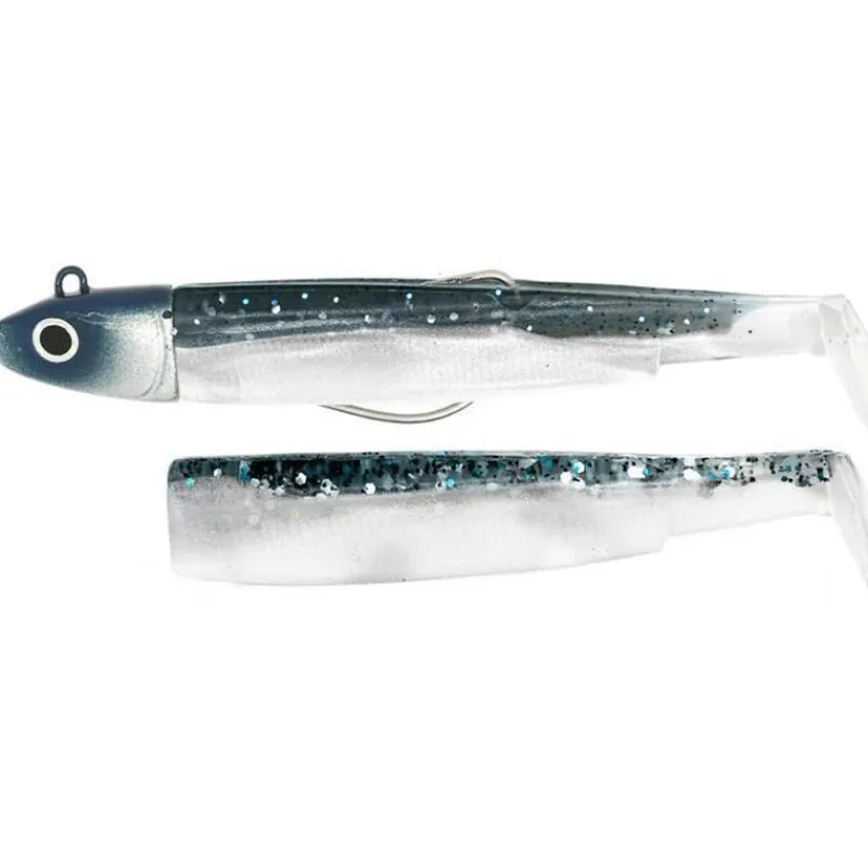 Fiiish Kit Leurre Souple Arme Combo Black Minnow 90 + Tete Plombee Off Shore * Leurres Carnassiers|Leurres Mer