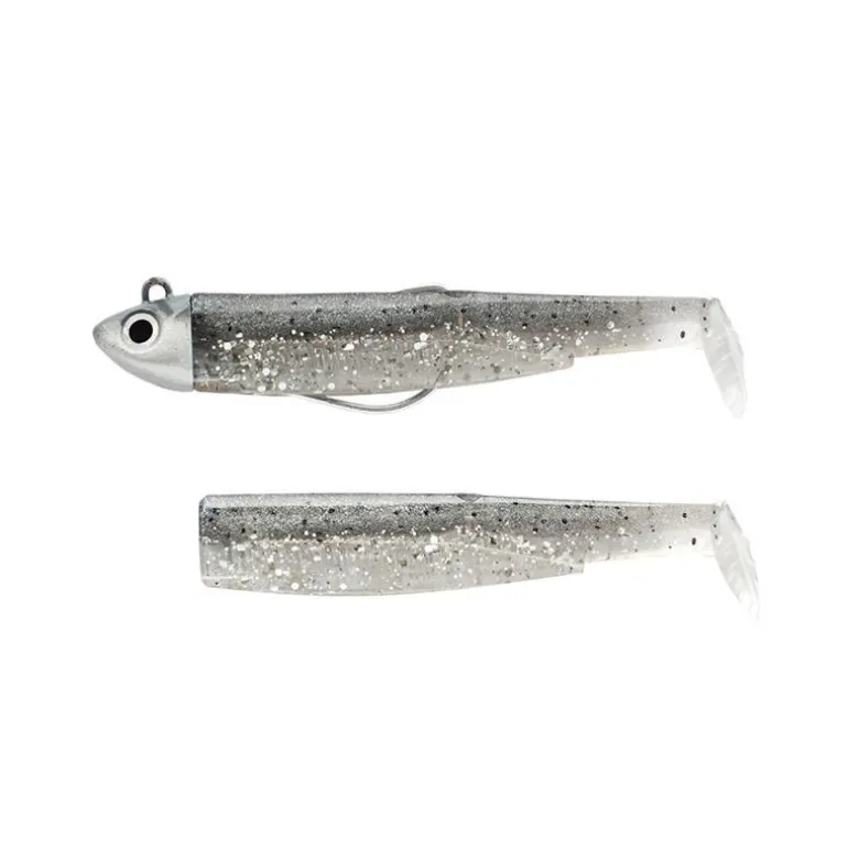 Kit Leurre Souple Armé Fiiish Combo Black Minnow 105 + Tête Plombée Search