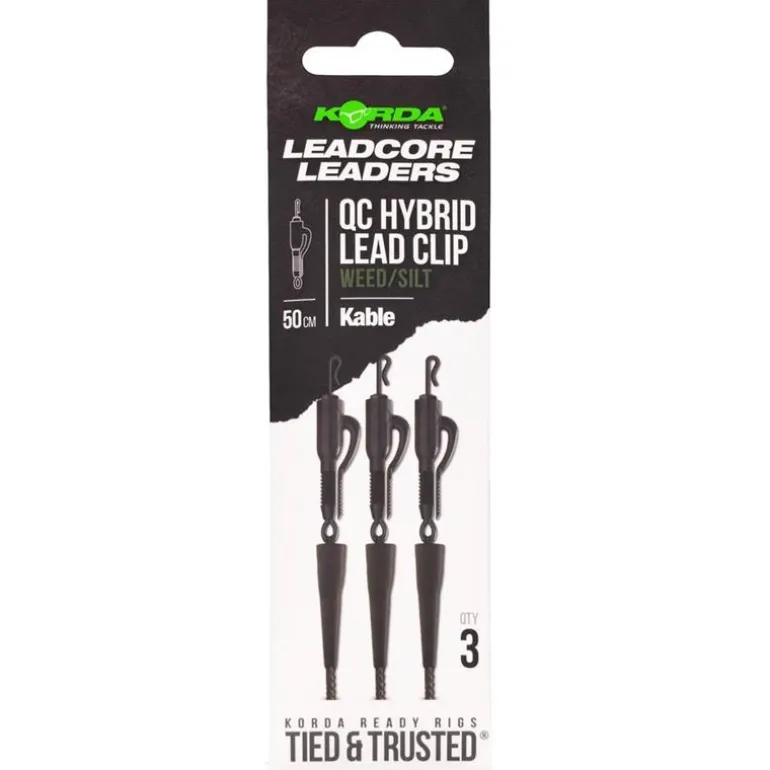 Leadcore Korda Kable Leadcore Leader Hybrid Lead Clip Qc Swivel