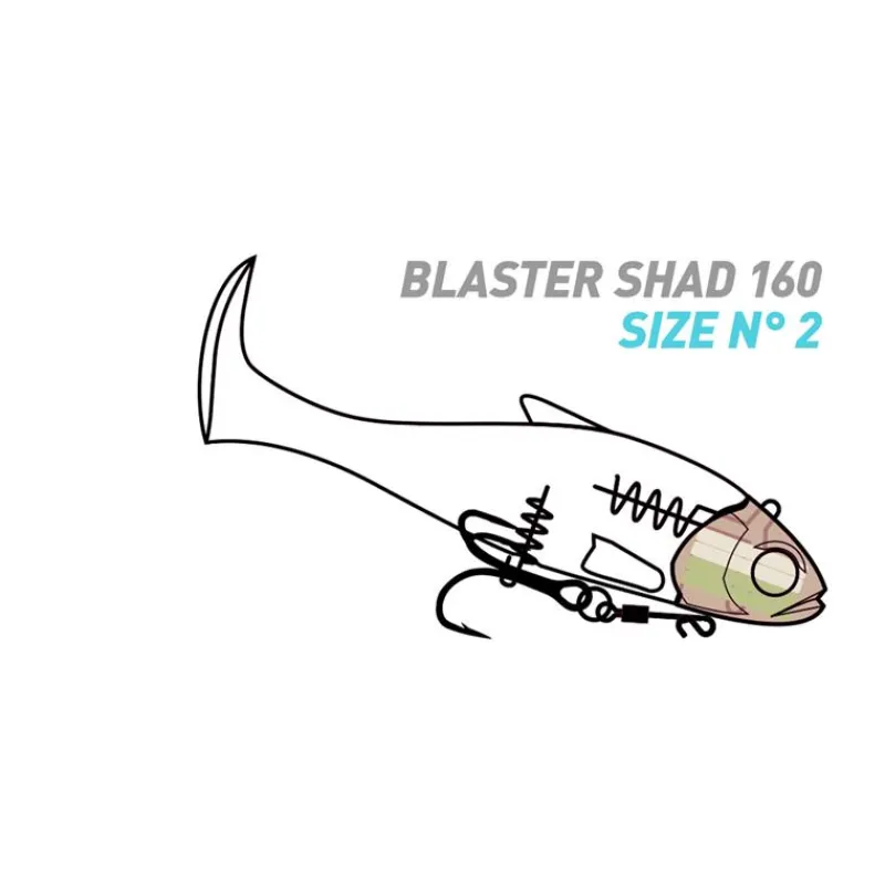 Fiiish Leurre Souple Armé Blaster Shad 160 - 16Cm * Leurres Silure