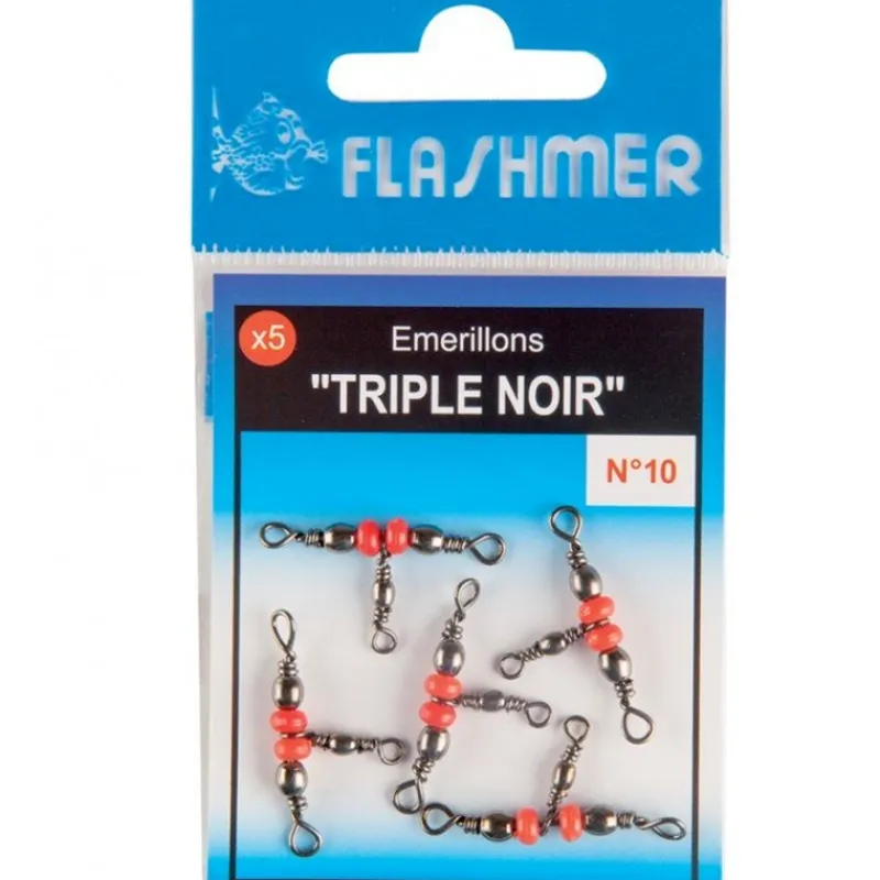 Flashmer Émerillon Triple Noir * Montage Ligne