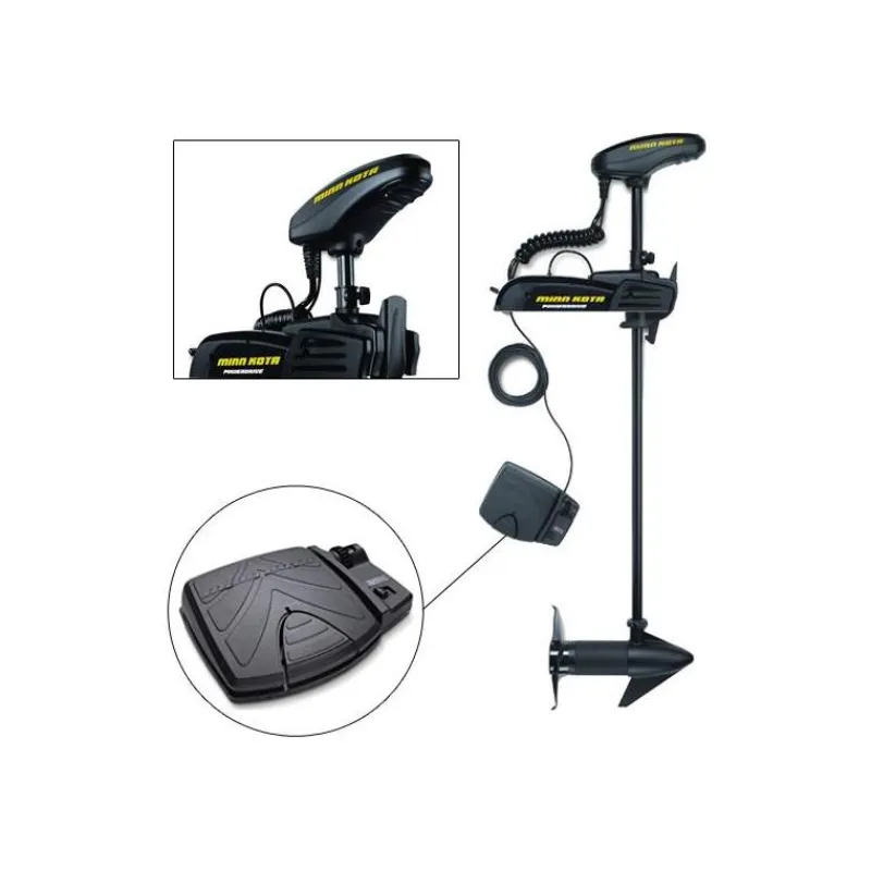 Minn Kota Moteur Electrique Powerdrive Bt - 55Lbs - Avec Pedale * Moteurs Électriques Bateau