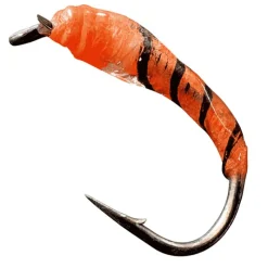 Vesuna Mouche Chiro - Orange Uv Tinsel Noir * Spécial Corégone