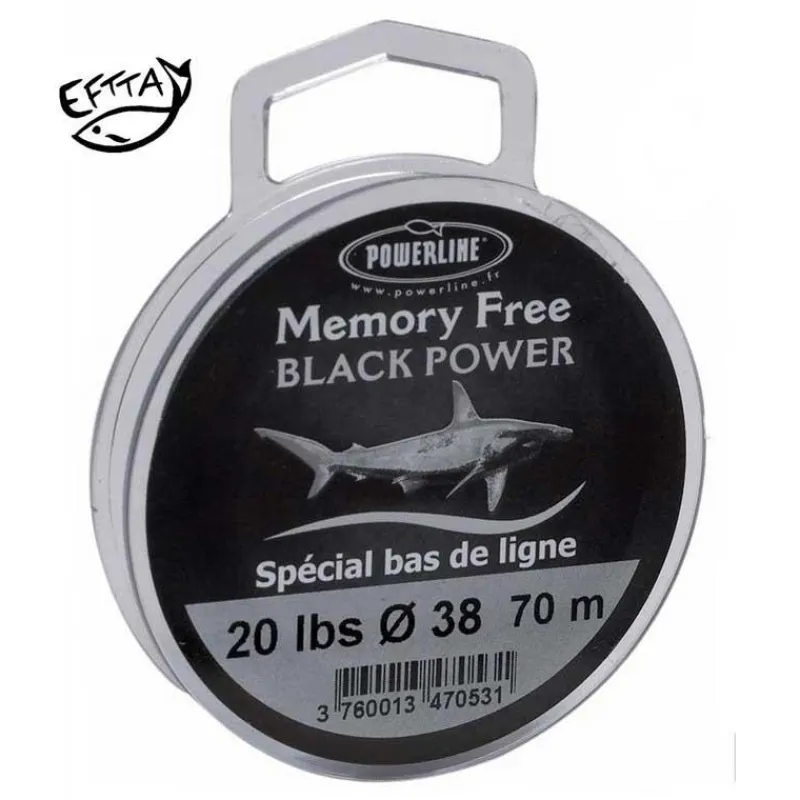 Powerline Nylon A Bas De Ligne Memory Free Black Power * Fils - Tresses - Bdl Carnassier|Tresses - Fils - Bdl Mer