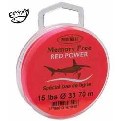 Powerline Nylon A Bas De Ligne Memory Free Red Power * Tresses - Fils - Bdl Mer