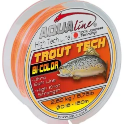 Aqualine Nylon Trout Tech Jaune Orange * Fils Truite