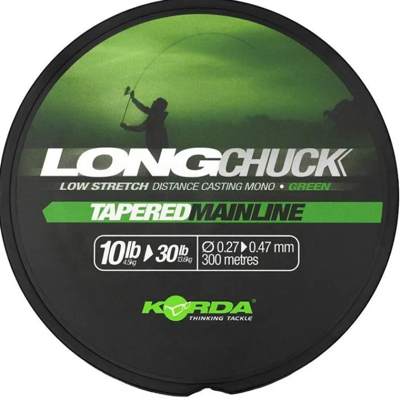 Korda Nylon Longchuck Tapered Mainline Green - 300M * Fils - Tresses Carpe