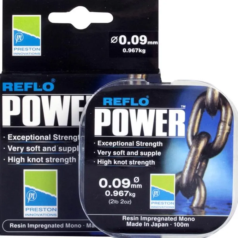 Preston Innovations Nylon Reflo Power - 100M * Fils - Tresses Coup & Anglaise