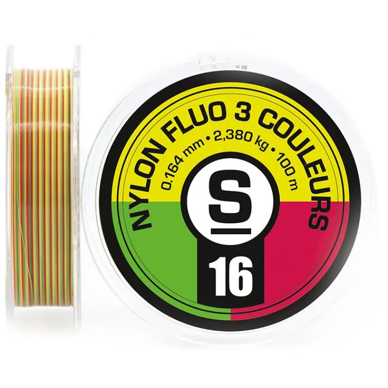 Sempe Nylon Fluo 3 Couleurs Jaune Rouge Vert * Fils Mouche|Fils Truite