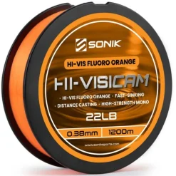 Sonik Nylon Hi-Visicam Orange - 1200M * Fils - Tresses Carpe