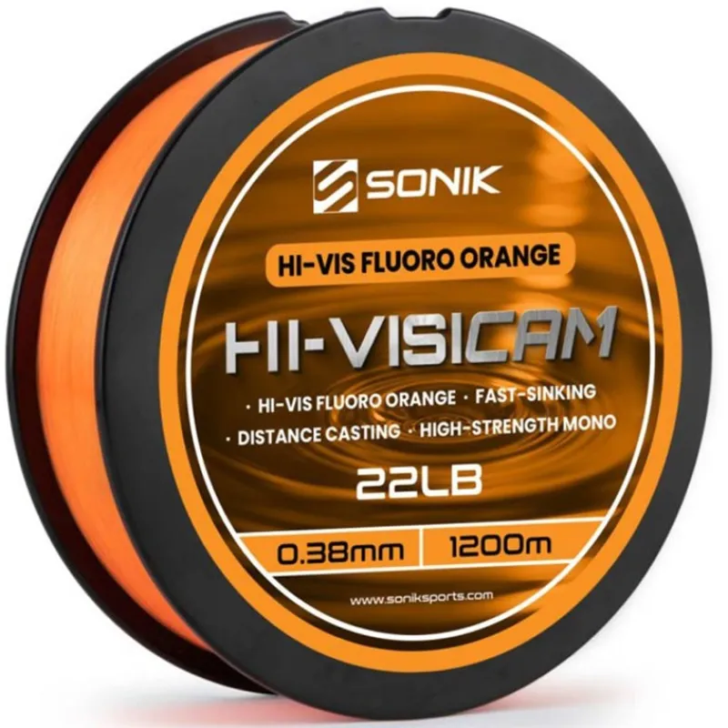 Sonik Nylon Hi-Visicam Orange - 1200M * Fils - Tresses Carpe