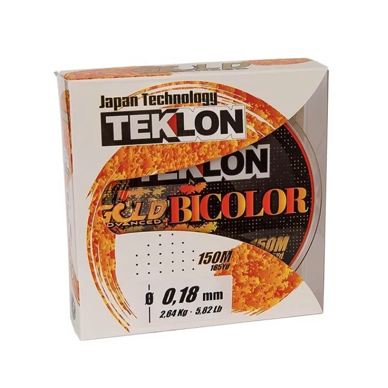 Teklon Nylon Gold Bicolor - 150M * Fils - Tresses - Bdl Carnassier|Tresses - Fils - Bdl Mer