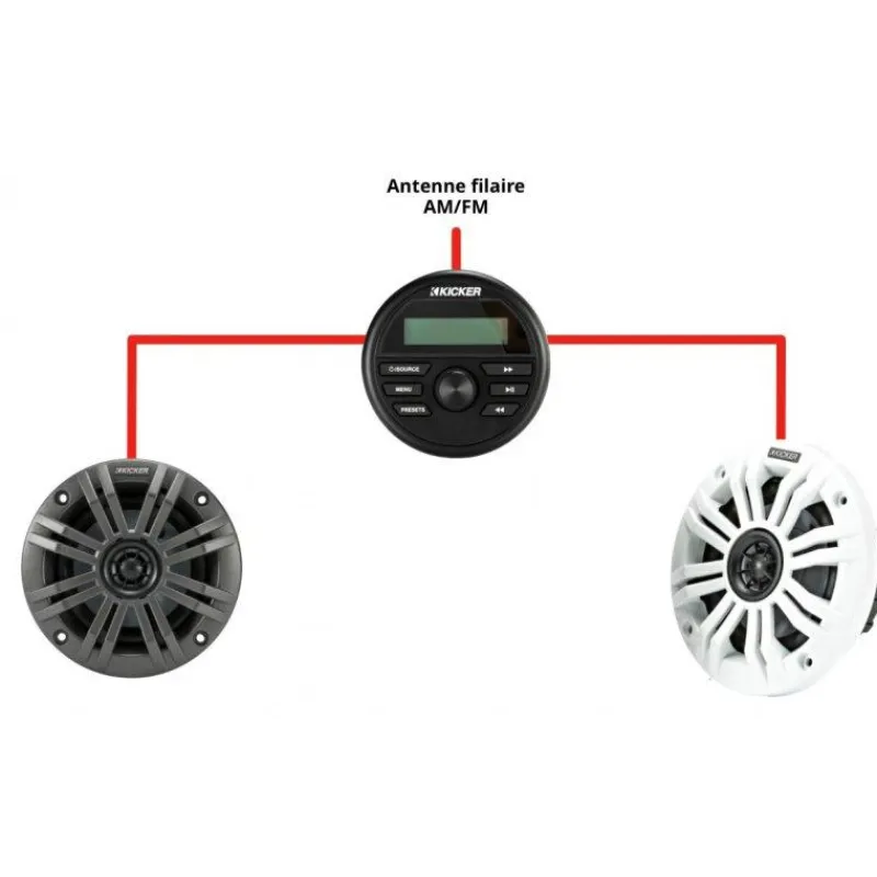 Kicker Pack Audio Kmc2 * Equipements Bateau & Annexe