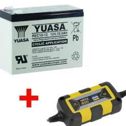 Yuasa Pack Batterie Longue Durée Sondeur + Chargeur Automatique * Batteries & Chargeurs