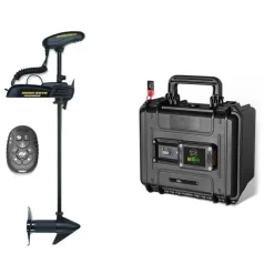 Minn Kota Pack Moteur Electrique Powerdrive Spotlock 45Lbs Gps Et Batterie Bsr Eco 12V 50Amp * Moteurs Électriques Bateau