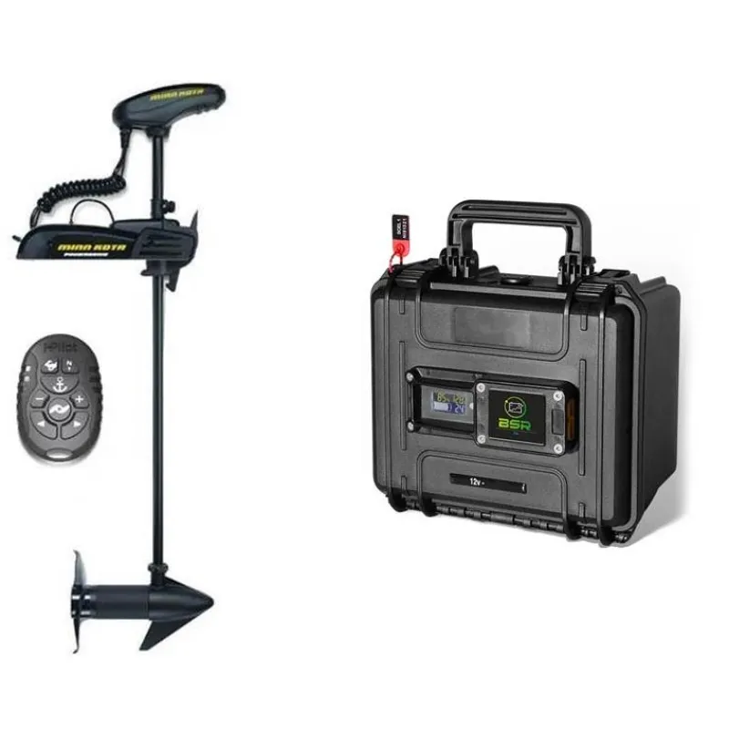 Minn Kota Pack Moteur Electrique Powerdrive Spotlock 45Lbs Gps Et Batterie Bsr Eco 12V 50Amp * Moteurs Électriques Bateau