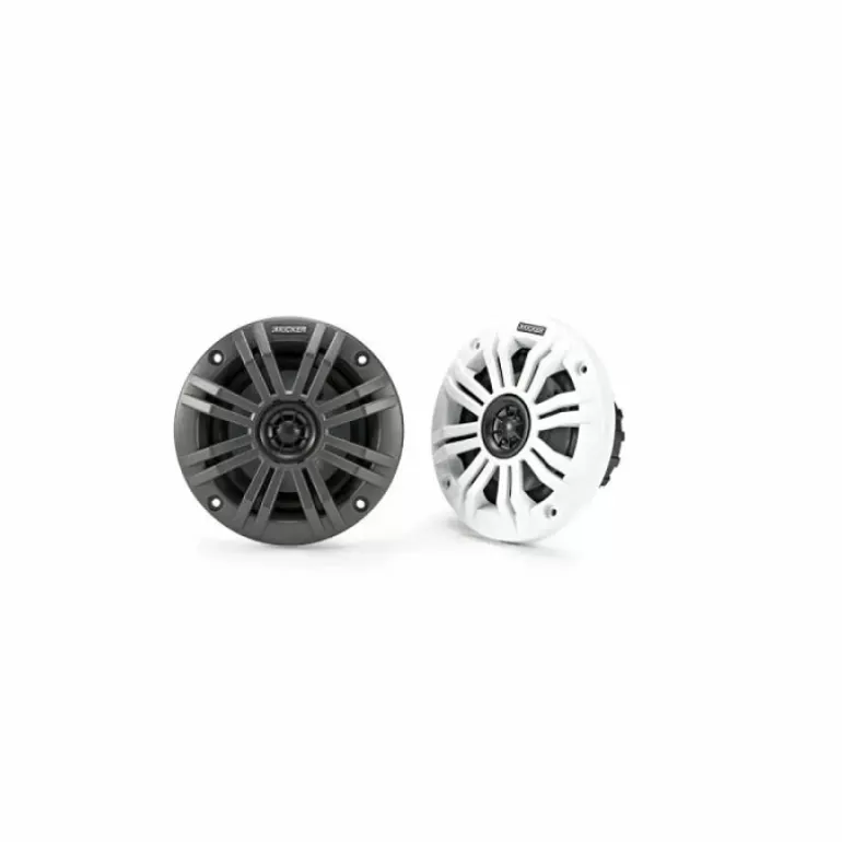 Paire Haut-Parleurs 4’’ Kicker Avec Grilles Blanches Et Noires