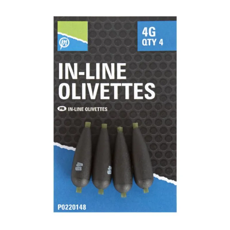 Preston Innovations Plomb Inline Olivettes * Montage Ligne