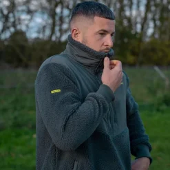 Ridge Monkey Polaire Homme Apearel Thermapro Sherpa Fleece - Green * Sweats & Polaires