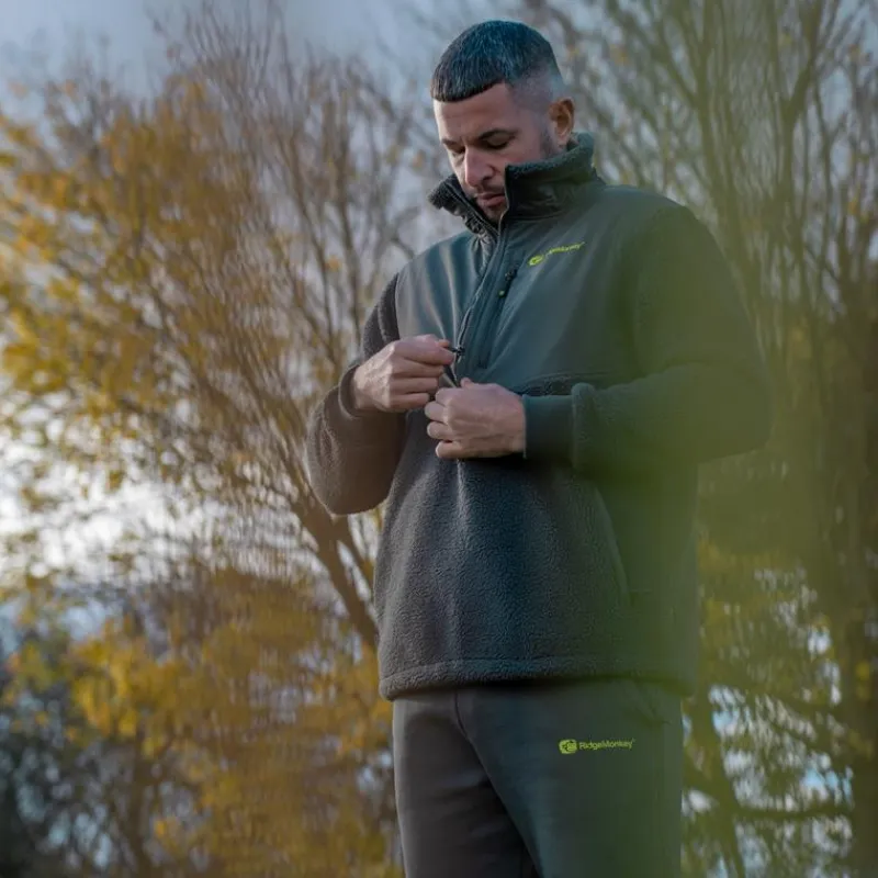Ridge Monkey Polaire Homme Apearel Thermapro Sherpa Fleece - Green * Sweats & Polaires