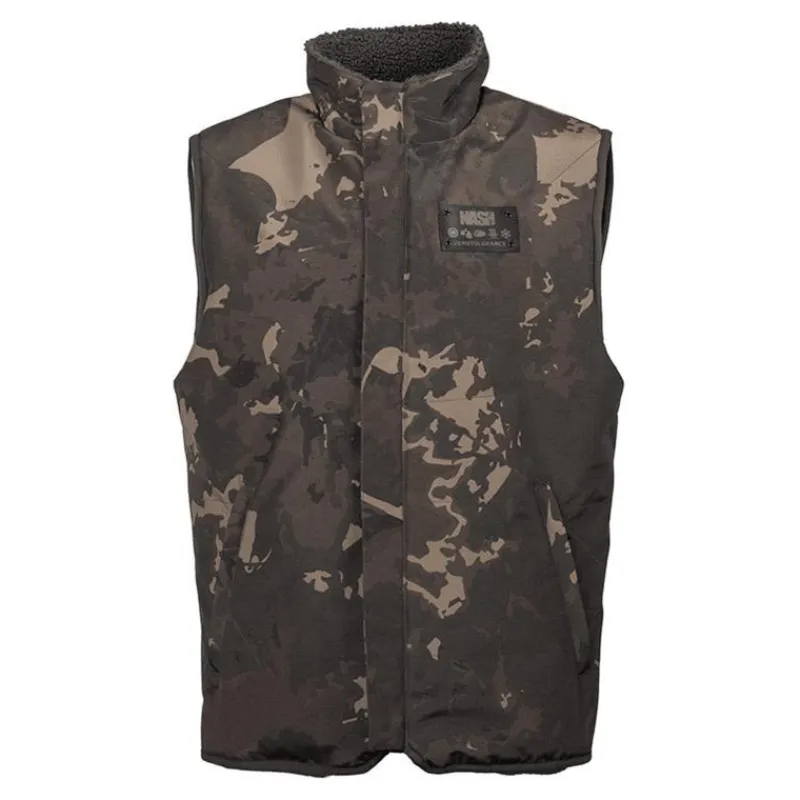 Nash Polaire Sans Manche Homme Zero Tolerance Sherpa Fleece Reversible Body Warmer - Camo * Sweats & Polaires