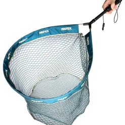 Pafex Épuisette Flynet Manche Carbone Poignée Mousse Eva + Filet Anti-A Flottante * Epuisettes
