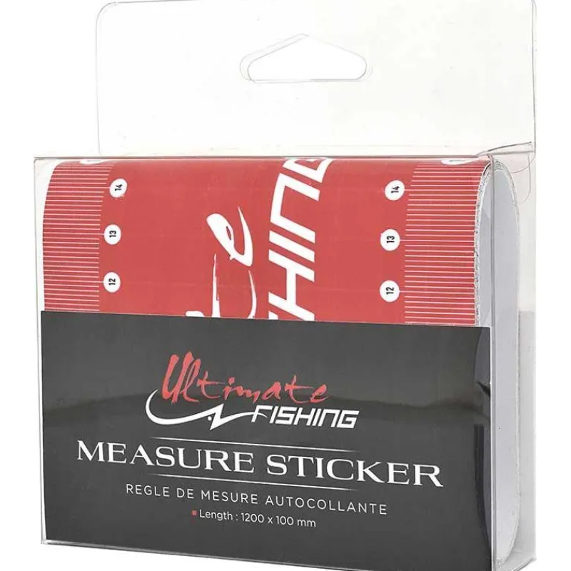 Ultimate Fishing Regle Autocollante Measure Sticker Uf - Noir Et Rouge * Accessoires|Accessoires