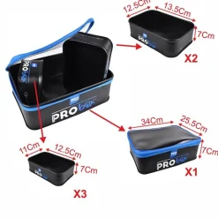 Garbolino Set Sac À Appâts Eva Pro Box Bait * Feeder|Bagagerie Coup