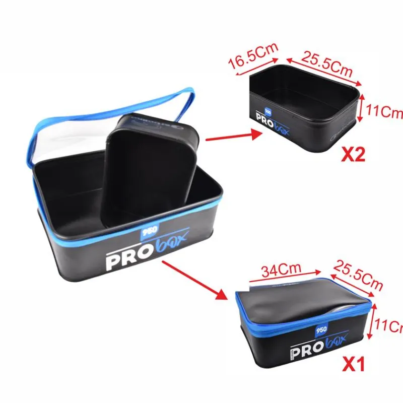 Garbolino Set Sac À Appâts Eva Pro Box Grounbait * Bagagerie Coup