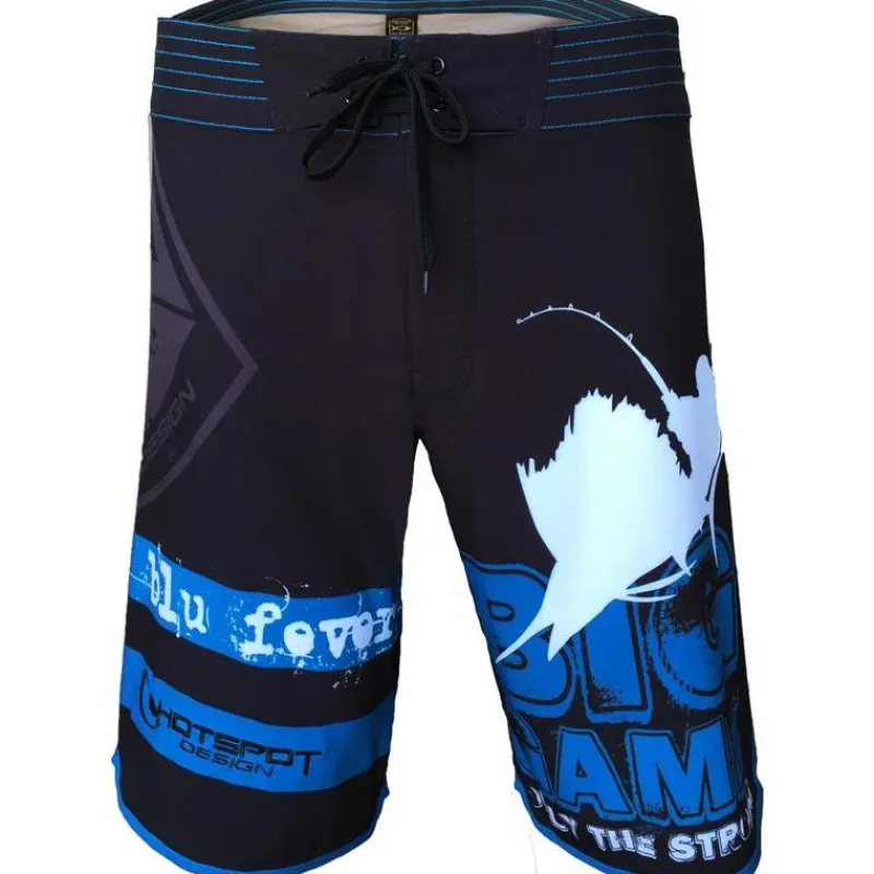 Hot Spot Design Short De Bain Homme Boardshort Big Game - Noir/Bleu * Pantalons, Salopettes & Shorts