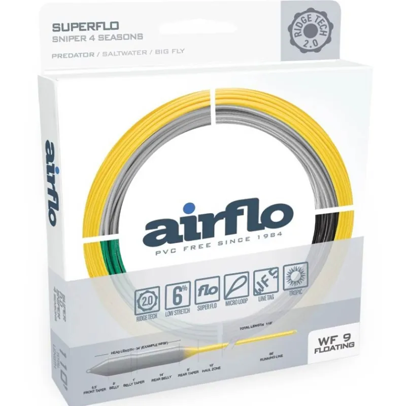Airflo Soie Mouche Ridge 2. Sniper 4 Season Flt/6Fi * Soies Mouche - Backing