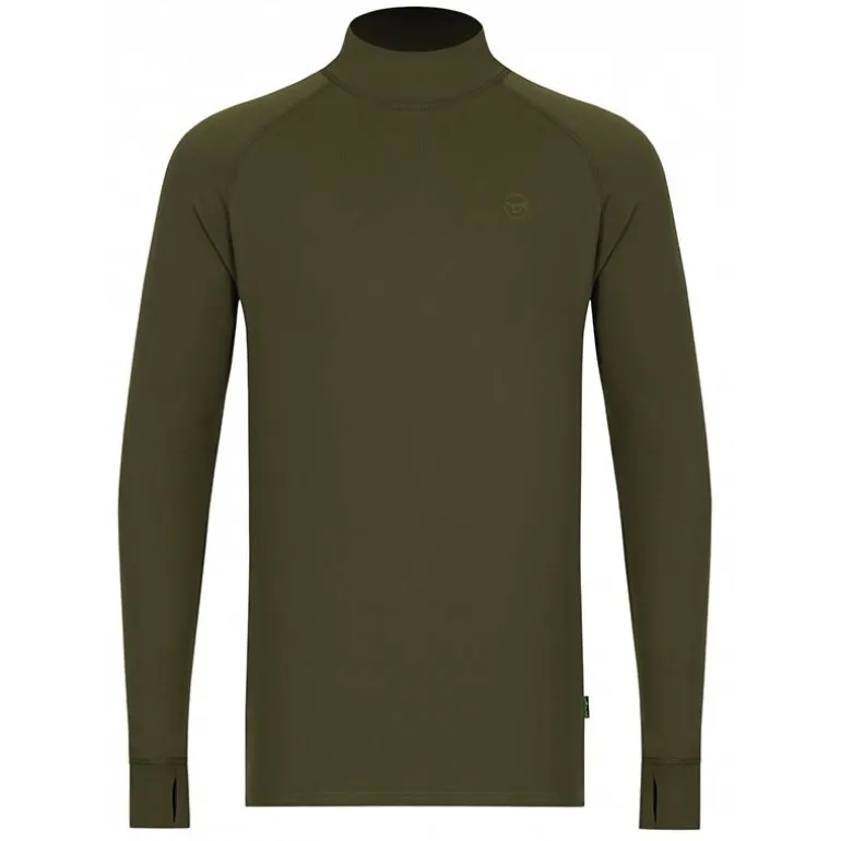 Sous Vêtement Homme Korda Mock Neck Thermal Ls Shirt - Olive