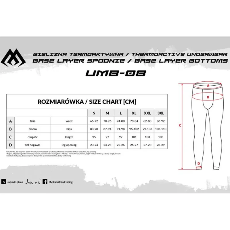 Mikado Sous-Vêtement Homme Thermoactive Underwear Base Layer Bottoms - Noir * Sous-Vêtements & Chaussettes