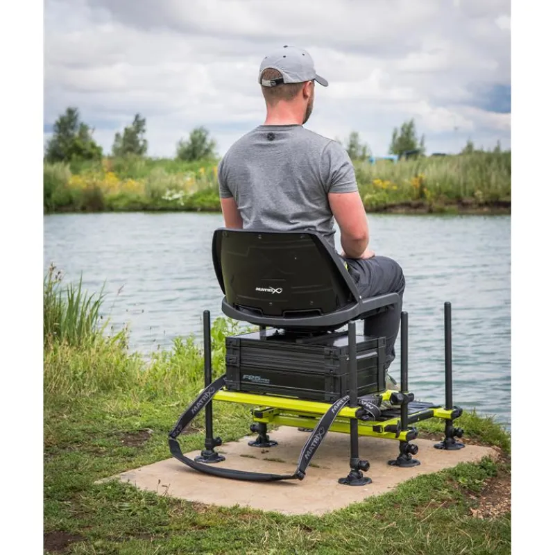 Fox Matrix Station F25 Pro Swivel Seatbox - Lime Edition * Stations - Paniers Sièges