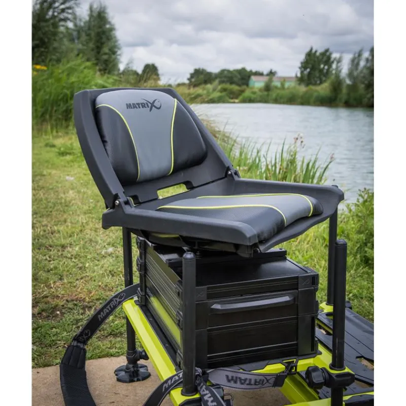 Fox Matrix Station F25 Pro Swivel Seatbox - Lime Edition * Stations - Paniers Sièges