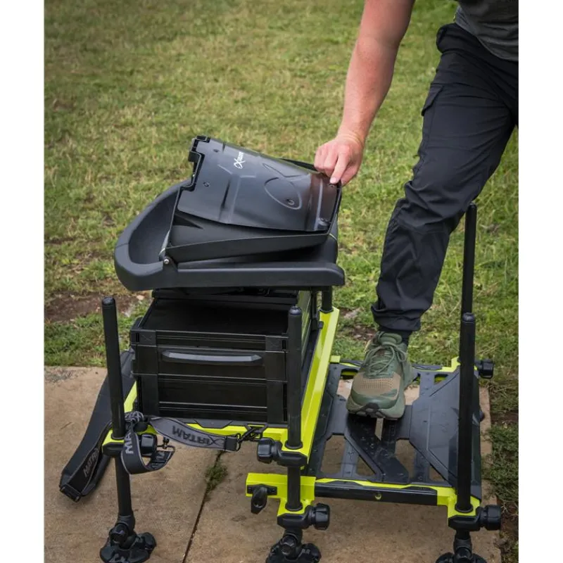 Fox Matrix Station F25 Pro Swivel Seatbox - Lime Edition * Stations - Paniers Sièges