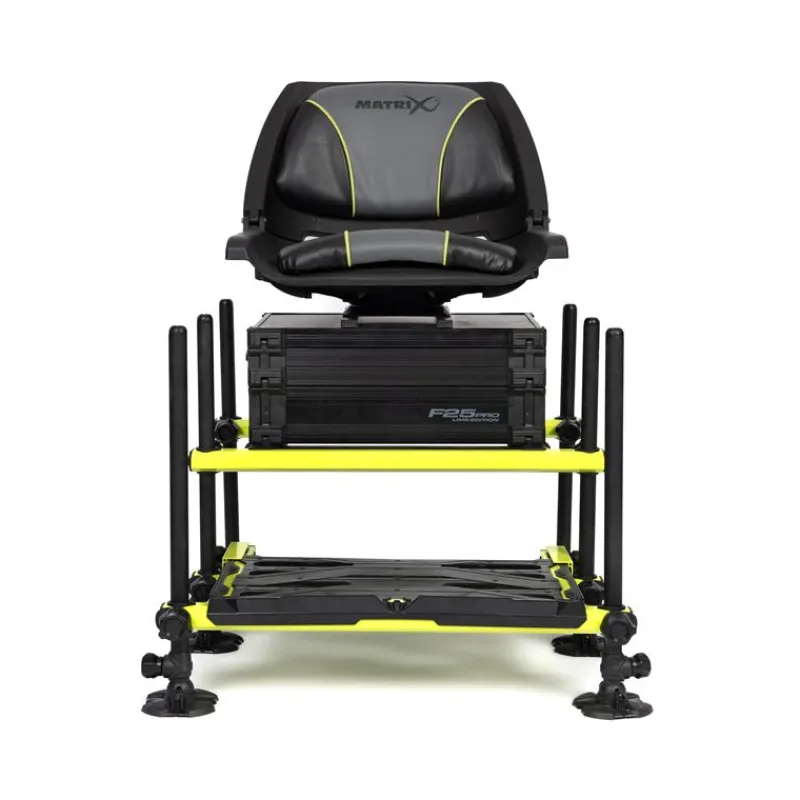 Fox Matrix Station F25 Pro Swivel Seatbox - Lime Edition * Stations - Paniers Sièges