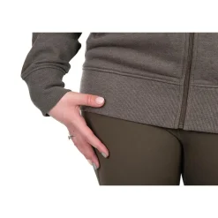 Sweat Femme Fox Wc Zipped Hoodie - Olive