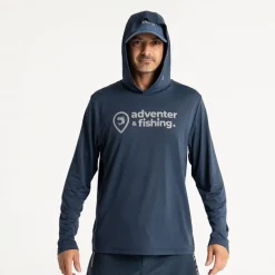 Sweat Homme Adventer & Fishing Golon Anti Uv À Capuche - Marine