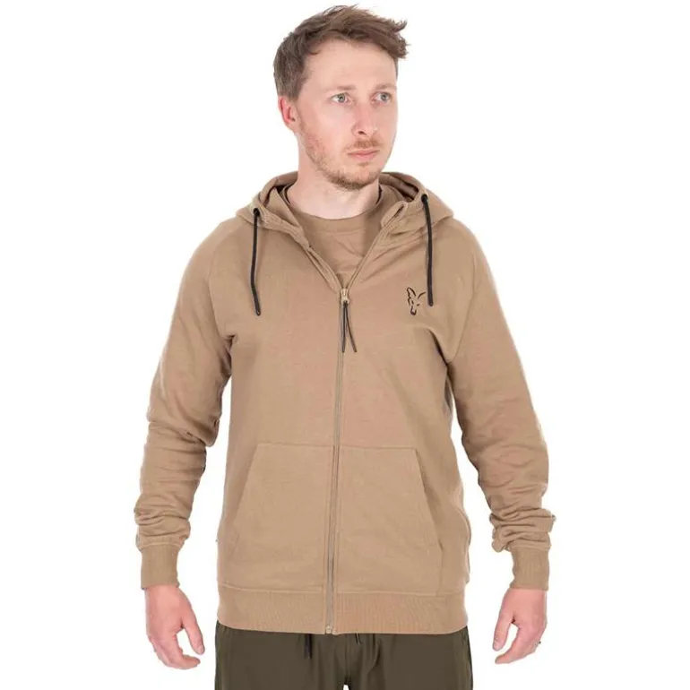 Sweat Homme Fox Collection Lw Zip Hoody - Tan