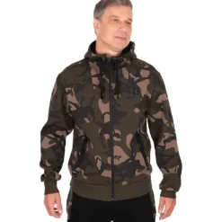 Fox Sweat Homme Full Zip Premium 310 Hoodie - Camo * Sweats & Polaires