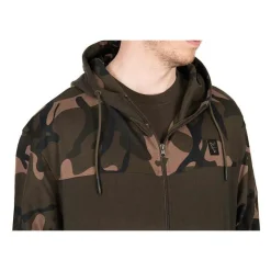 Fox Sweat Homme Lw Khaki/Camo Split Zip Hoody - Kaki/Camo * Sweats & Polaires
