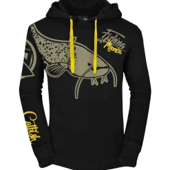 Sweat Homme Hot Spot Design Fishing Mania Catfish - Noir