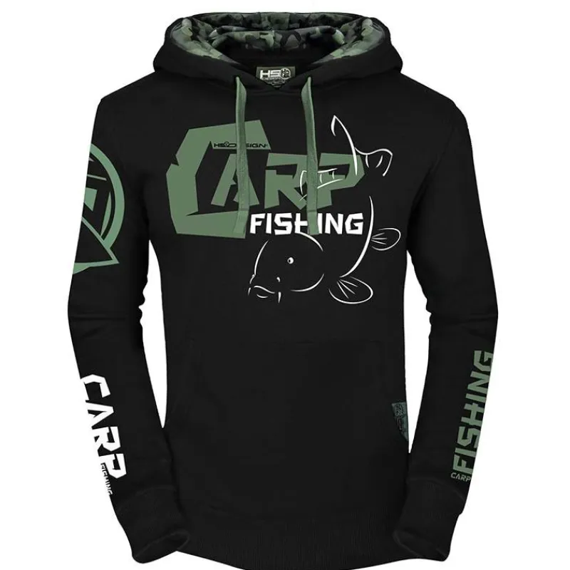 Hot Spot Design Sweat Homme Hoodie Carpfishing Eco 2.0 - Noir * Sweats & Polaires