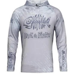 Mikado Sweat Homme Long Sleeve Hoodie With Upf Filter - Gris * Anti-Uv