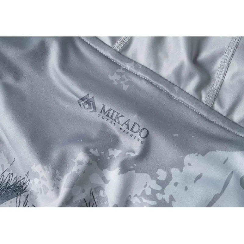 Mikado Sweat Homme Long Sleeve Hoodie With Upf Filter - Gris * Anti-Uv