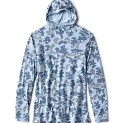 Orvis Sweat Homme Sun Defense L/S Hoodie - Bleu Camo * Sweats & Polaires