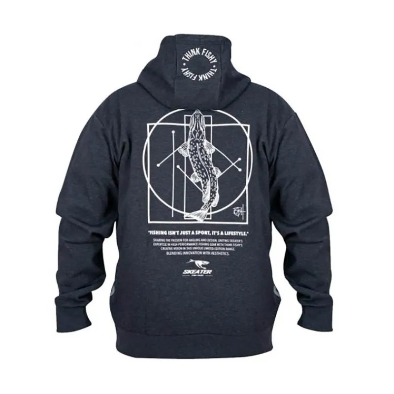 Skeater Sweat Homme Hoody By Think Fishy Art - Gris * Sweats & Polaires