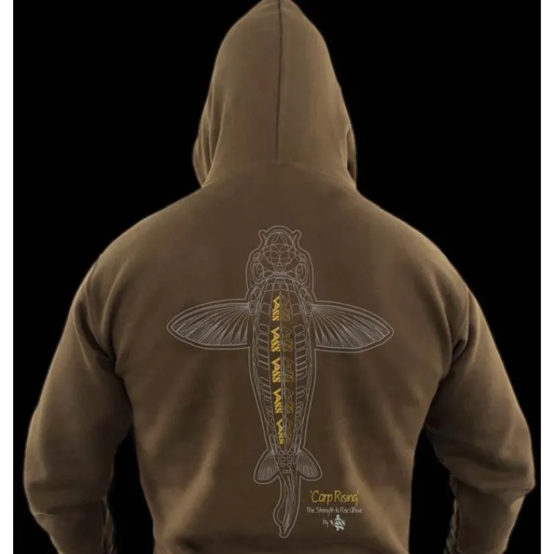 Vass Sweat Homme Carp Rising Hoodie - Kaki * Sweats & Polaires