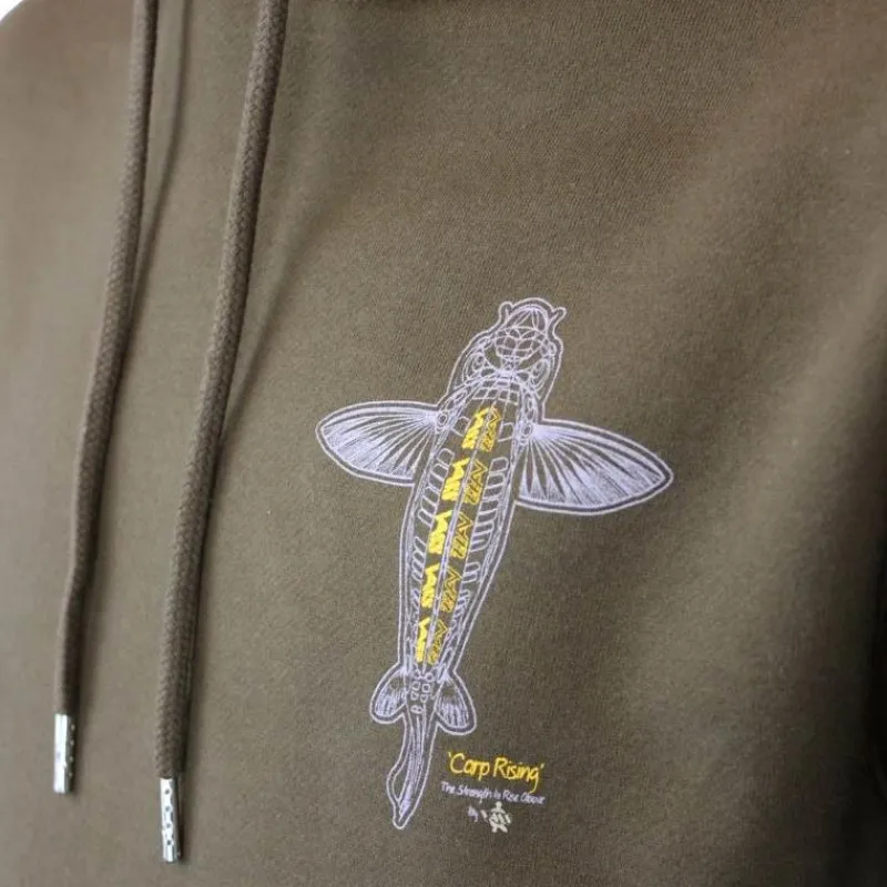 Vass Sweat Homme Carp Rising Hoodie - Kaki * Sweats & Polaires